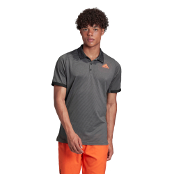Мужское поло теннисное Adidas M Freelift Polo Primeblue - grey six/true orange
