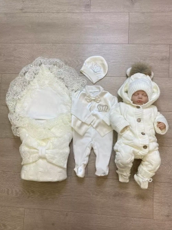 Конверт на выписку для новорожденных зимний