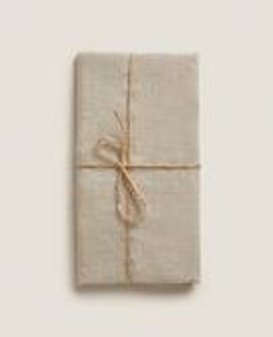 ZARA HOME САЛФЕТКА ИЗО ЛЬНА, СВЕТЛО-БЕЖЕВЫЙ