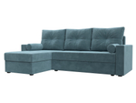 Диван угловой Верона Лайт левый угол, Бирюзовый, Велюр, 114055L