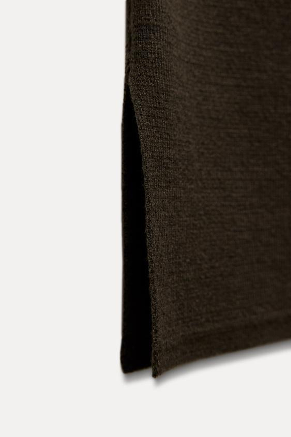 ZARA ТОП С РАЗРЕЗАМИ, ТЕМНО-КОРИЧНЕВЫЙ