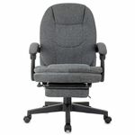Кресло офисное CH-868MSG-BF, синхромеханизм, вибромодуль, подставка для ног, ткань, серое, 1998751