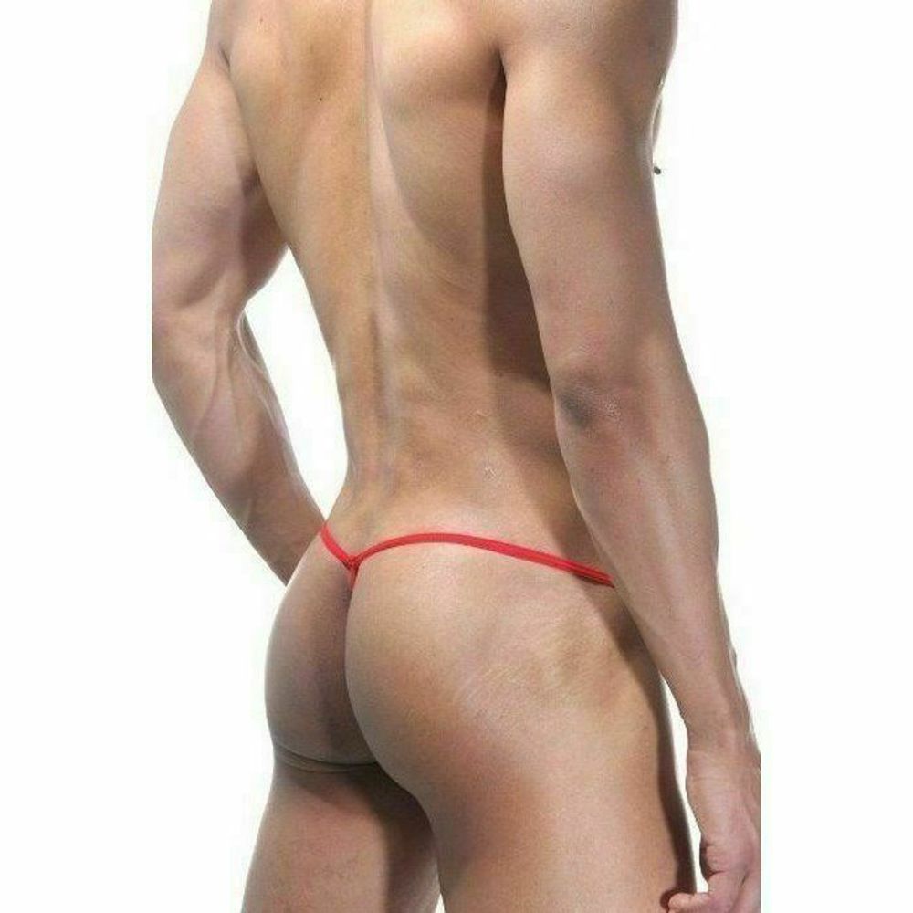 Мужские трусы стринги красные в сетку La Blinque LB15131