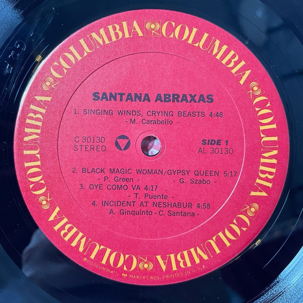 Винтажная виниловая пластинка LP Santana Abraxas (USA 1970) Oye Como Va
