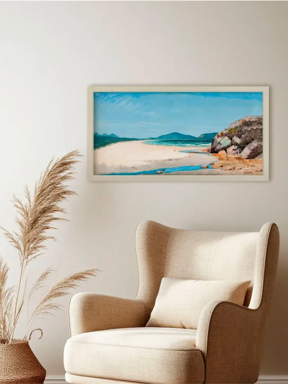 Картина на натуральном холсте настенная интерьерная 33*63 см