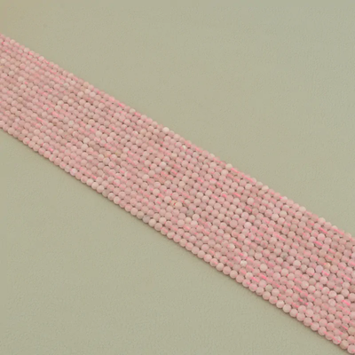 Нитка Розовый кварц 39 см. 3 мм. (Без замка) - Розовая