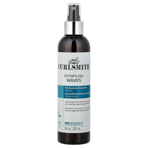 Curlsmith, Efforthless Waves, спрей для укладки волос, невидимая фиксация, для вьющихся волос, 237 мл (8 жидк. унций)