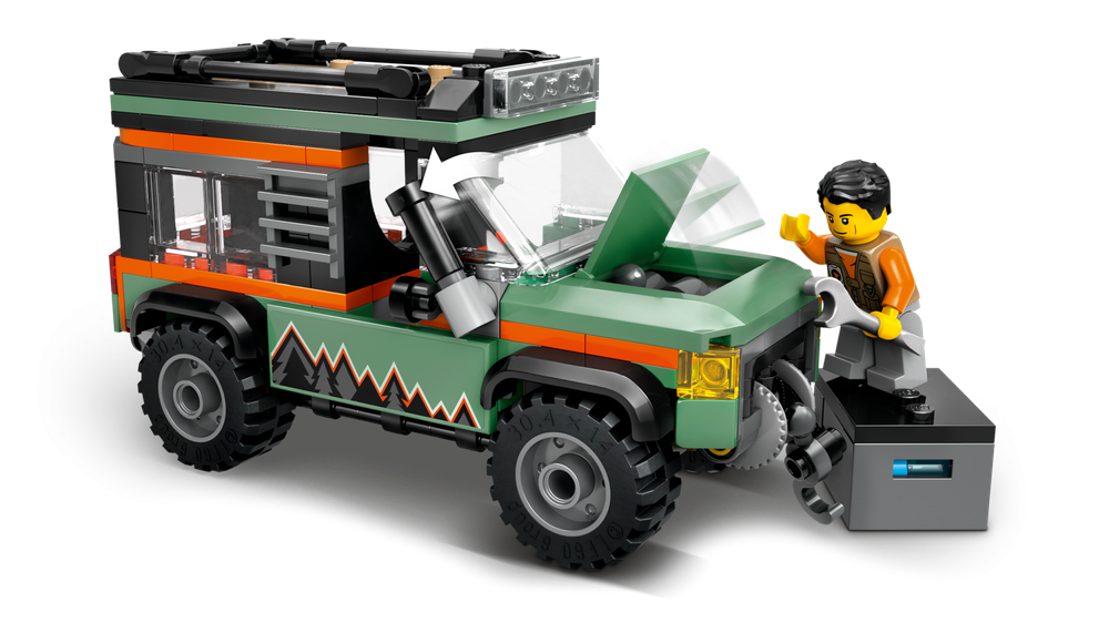 Конструктор Лего Сити Внедорожный горный грузовик 60447 | LEGO City Off-Road Mountain Truck для экспедиций 221 деталь 6+