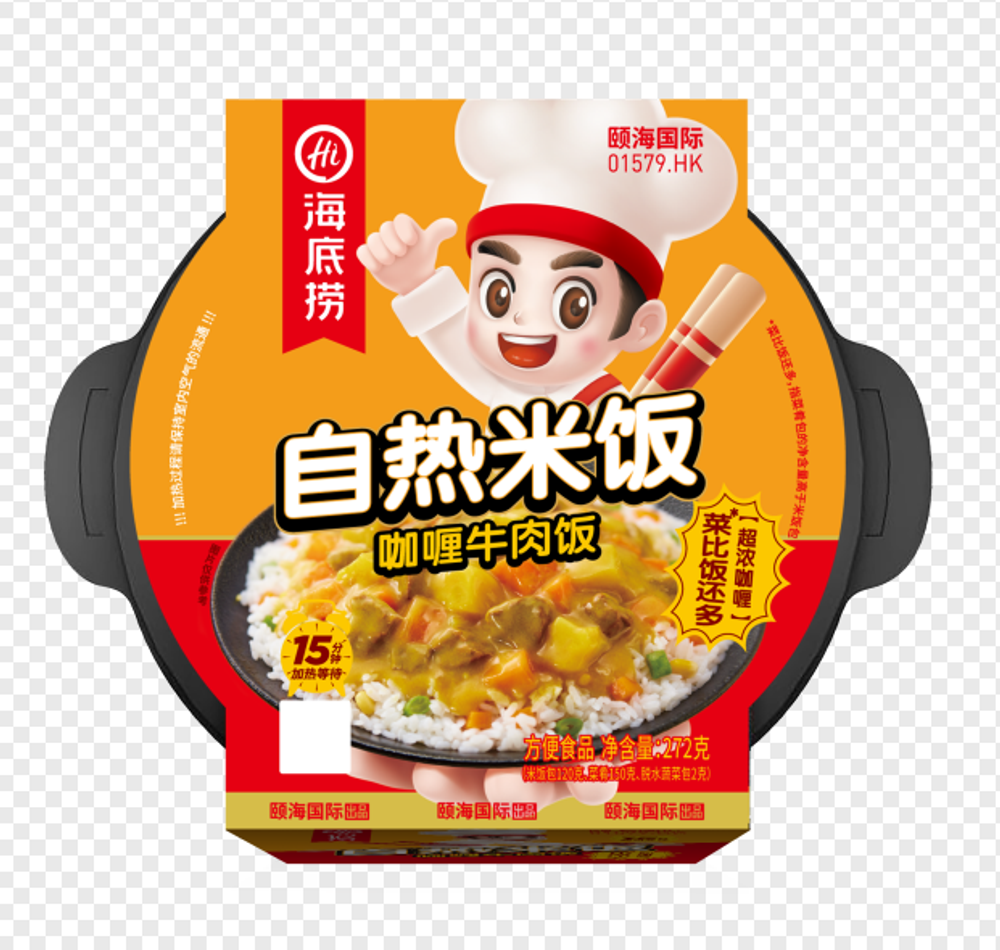 Саморазогревающийся рис со вкусом говядины с карри Haidilao 272 г