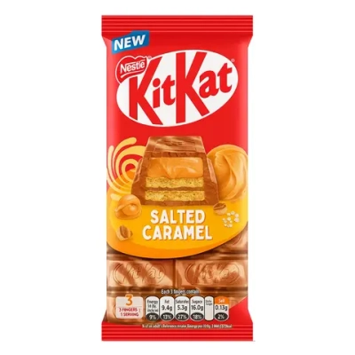 Шоколадная плитка KitKat Salted Caramel, со вкусом солёной карамели, 99 г