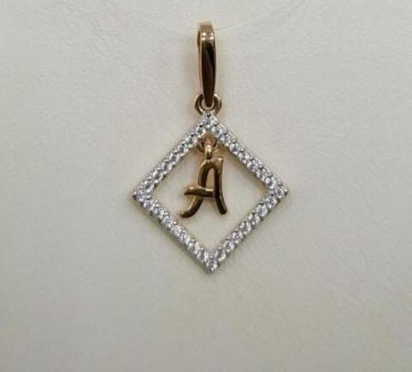 Подвеска из золота с фианитами