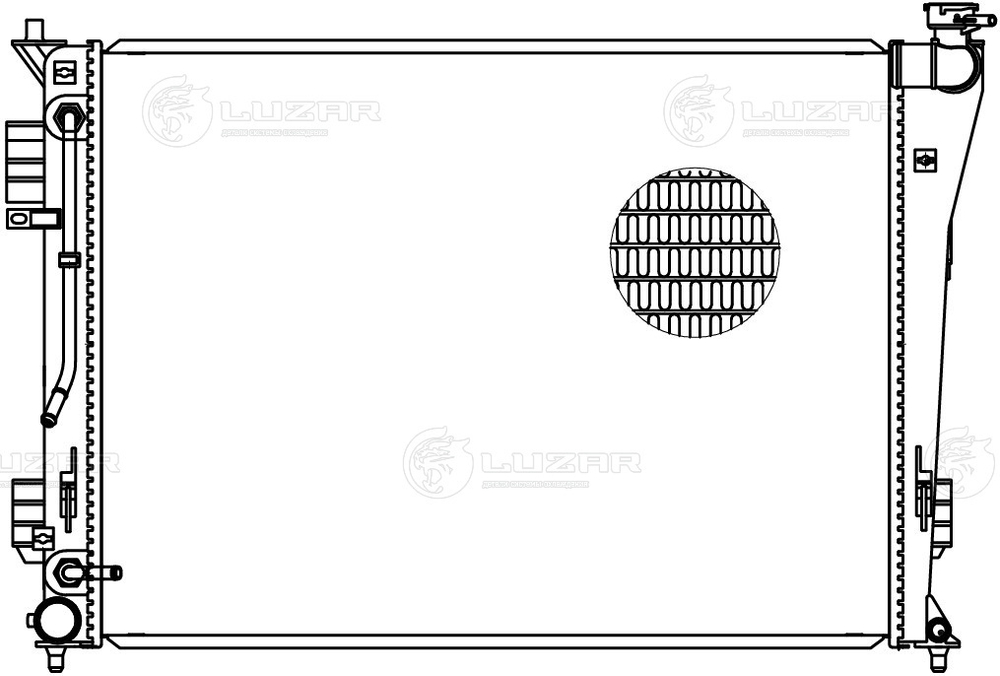 LRc 0814 -  Радиатор охлаждения для а/м Hyundai i40 (11-) 2.0i AT