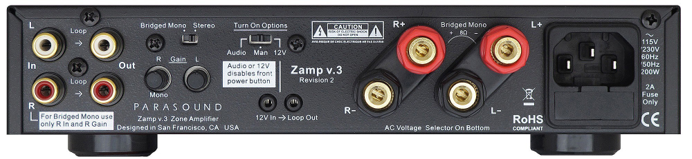 Parasound Zamp v3 black, усилитель мощности