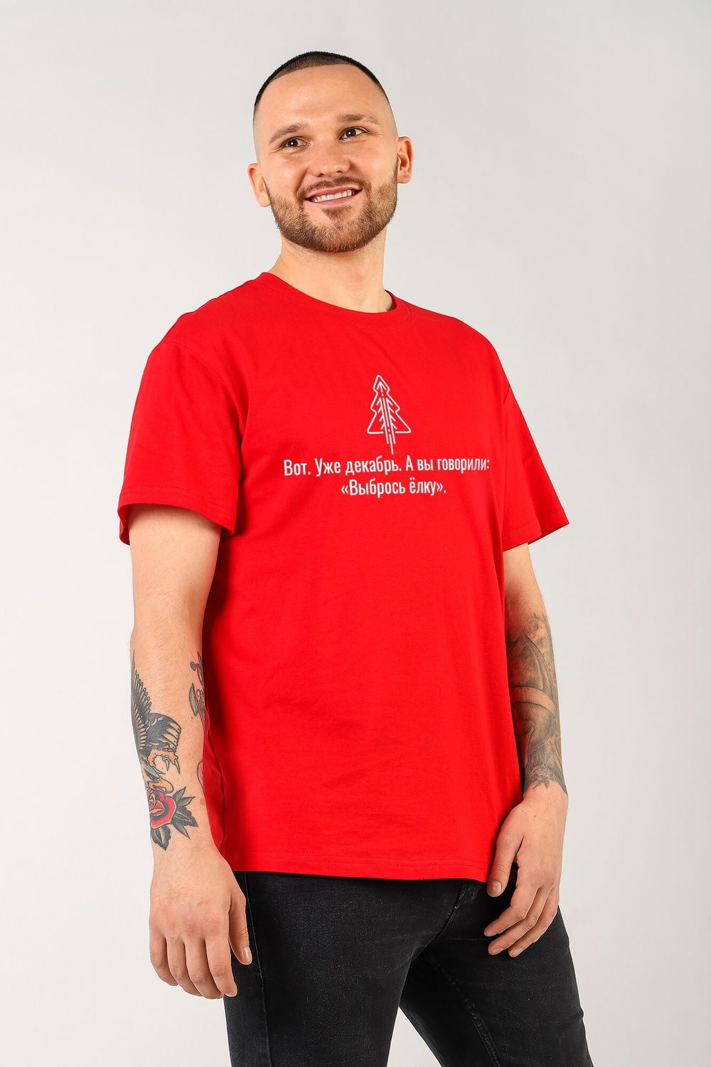 Фуфайка (футболка) мужская Презент-4 Виотекс КРАСНЫЙ