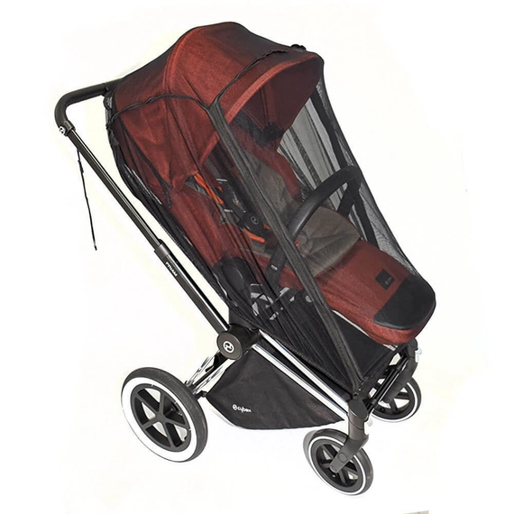 Универсальная черная москитная сетка на всю коляску