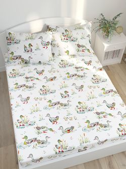 Простынь Сказка "Утки" 150х215 см, перкаль