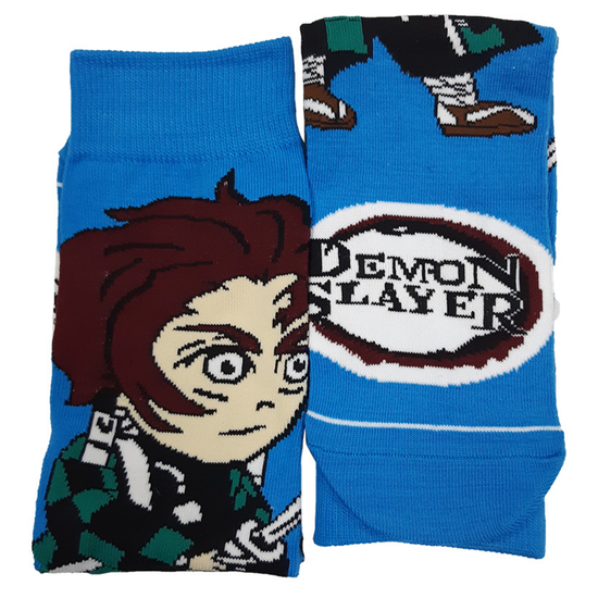 Носки Истребитель Демонов "Танджиро Камадо", р-р 38-44 (джинс)