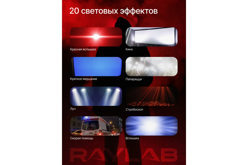 Осветитель светодиодный Raylab RL-40RGB-S 2500K-6500K 3400mAh c софтбоксом