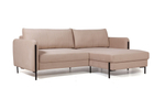 Barcelona диван-кровать с шезлонгом, велюр бежевый
