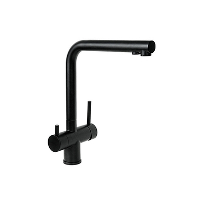 Смеситель для кухни с подключением к фильтру для питьевой воды, черный, СЛ-ОД-Д77, Славен