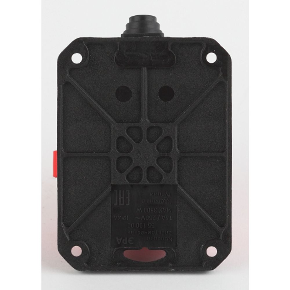 Колодка ЭРА K-1e-RED-IP44 каучуковая с заземлением 1 розетка 16A IP44 красная