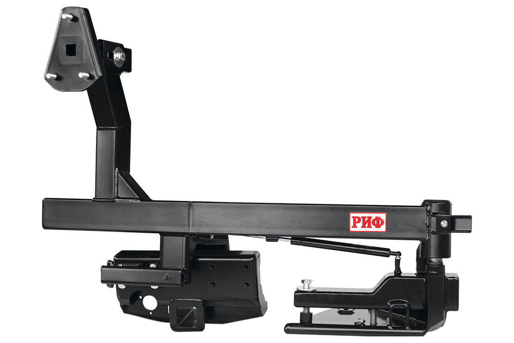 Калитка с фаркопом в штатный задний бампер Toyota Land Cruiser 200 (под штатное колесо) с подсветкой номера РИФ