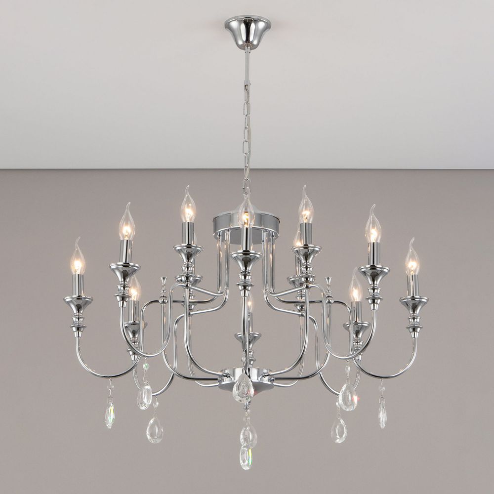 Citilux Рига CL437221 Люстра подвесная Хром