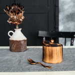 Деревянная сахарница из кедра с ложкой для меда, соли, специй