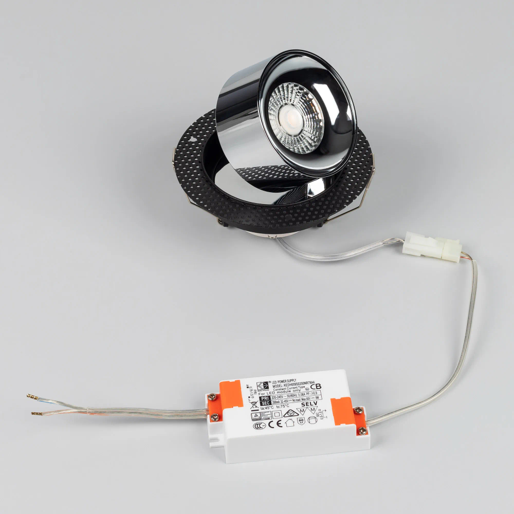 Светильник SP-PLURIO-BUILT-TRIMLESS-R120-9W Warm3000 (BK-CHR, 36 deg, 230V) (Arlight, IP20 Металл, 3 года) 038064