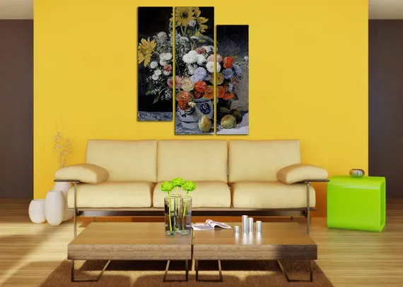 Модульная картина "Цветы в вазе"