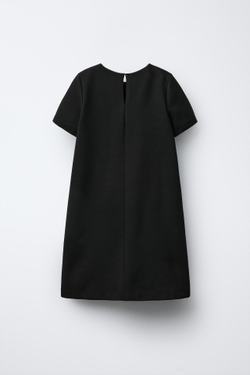 ZARA ПЛАТЬЕ С КОНТРАСТНЫМИ ЦВЕТАМИ, ЧЕРНЫЙ