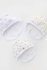 Набор трикотажных чепчиков 3 штуки арт ЧП-3/звездочки Натали (Акция)