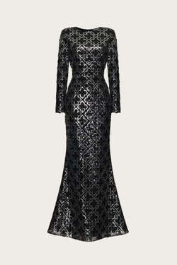 ПЛАТЬЕ ИЗ СЕТКИ, РАСШИТОЙ ПАЙЕТКАМИ