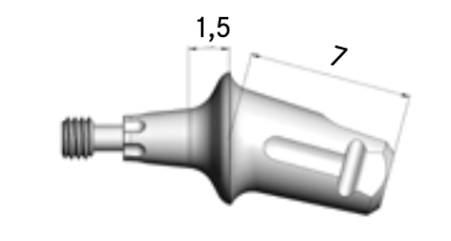 Абатменты титановые угловые 15º ANKYLOS