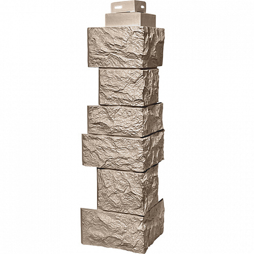 Наружный угол Камень Дикий, песочный Fineber (Файнбир)