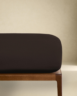 Zara Home - Атласная простыня с эластичной лентой, высота 30 см (вес 300 нитей), коричневый, 160х200х30 см