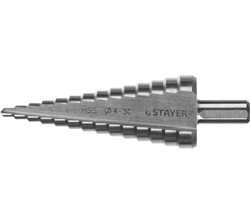 STAYER 4-30 мм, 14 ступеней, сталь HSS, ступенчатое сверло (29660-4-30-14)