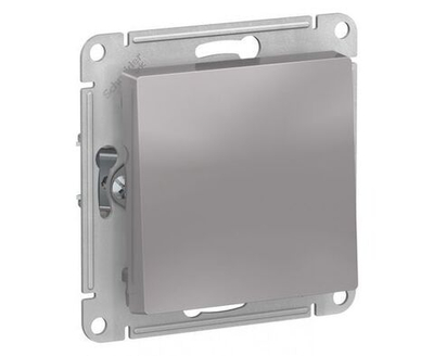 Выключатель одноклавишный Алюминий AtlasDesign Schneider Electric