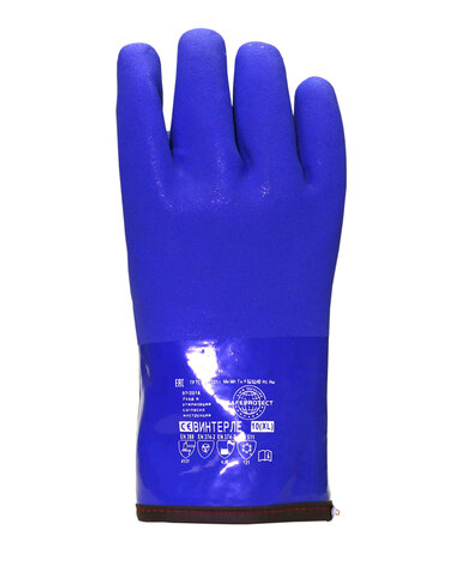 Перчатки утепленные "ВИНТЕРЛЕ" (полное ПВХ-покрытие, акриловый мех), в уп.60пар