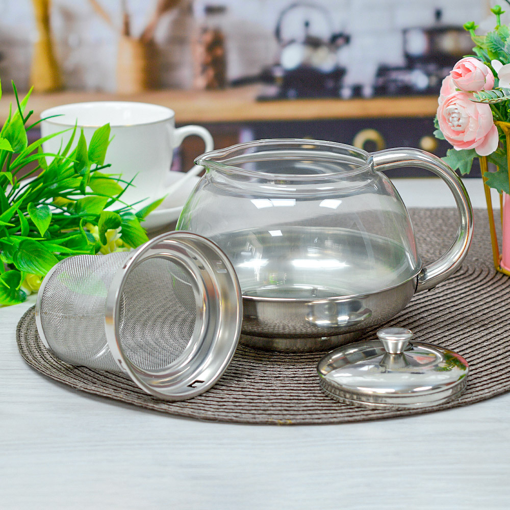 Чайник заварочный 0,8л стеклянный