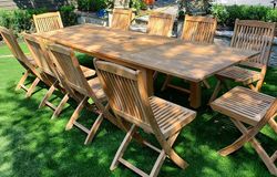 Neapel-Turin 10, комплект обеденной мебели натуральный, тик