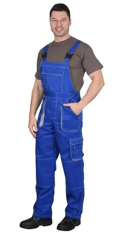 Полукомбинезон Васильковый со светло-серым