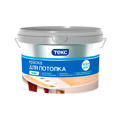 Краска в/д для потолка с/б мат. 1.8 л Текс Профи