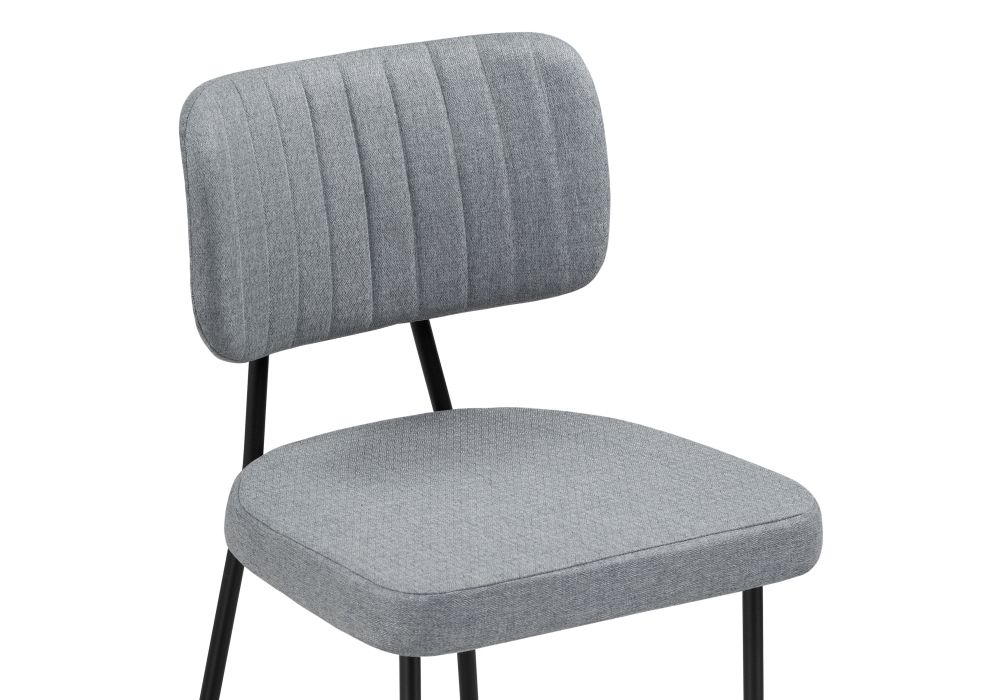Стул на металлокаркасе Вакао серый / черный