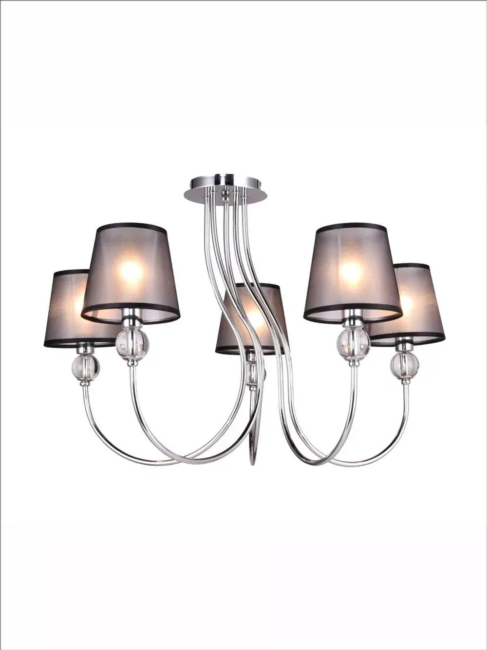 Люстра потолочная PIANO  E14*5*40W хром, черный