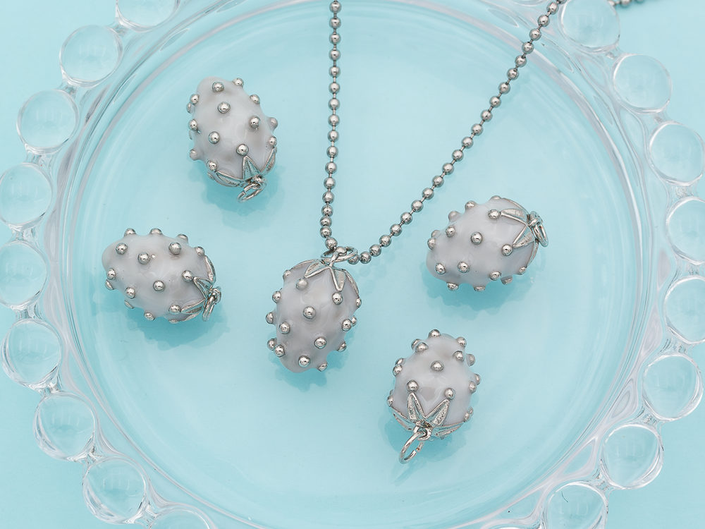 Подвеска Клубничка 17мм, эмаль