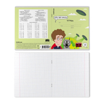 Тетрадь 12л., клетка, Erich Krause, скрепка, блок офсет, мелованный картон "Приключения Пети и Волка", ассорти