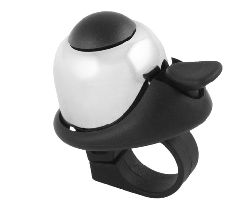 Звонок велосипедный M-WAVE мини громкий и долгий звук БЕЛЫЙ