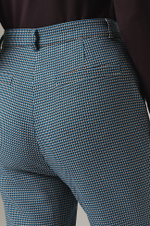 31101 Брюки женские (бирюзово-коричневый)