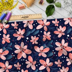 Ткань премиум таффета цветочный вальс